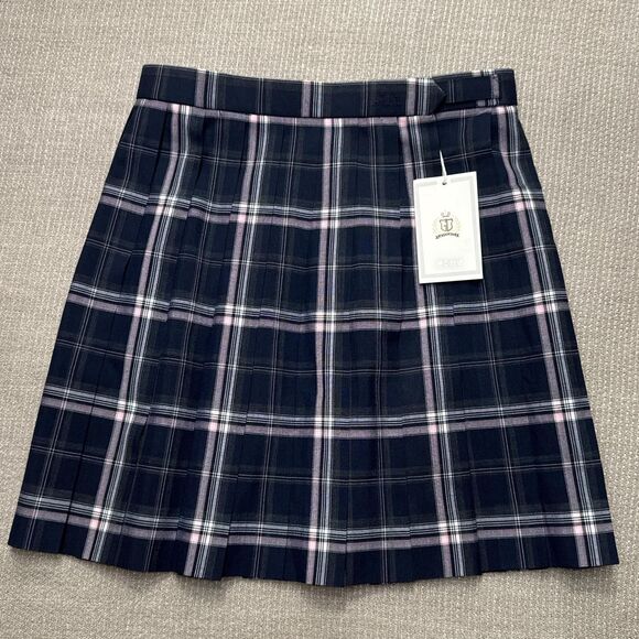 New Japanese Kyouko Plaid Pleated School Girl Mini Skirt Pink Navy White Green - Picture 2 of 5
